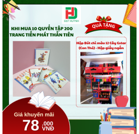 [Mua 1 tặng 1] Khi mua Lốc 5 quyển tập 200 trang Tiến Phát Thần Tiên tặng ngay Bút chì màu 12 cây dài  ( hộp giấy)Gstar