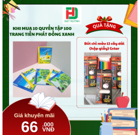 [Mua 1 Tặng 1]  khi mua 10 quyển Tập 100  trang Tiến Phát Đồng Xanh tặng ngay Bút chì màu 12 cây dài  (hộp giấy) Gstar