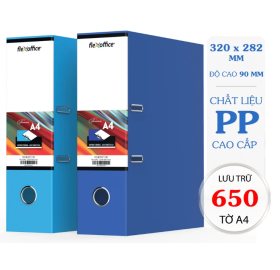 Bìa còng Thiên Long A4/F4 9cm 1 mặt si - xanh dương