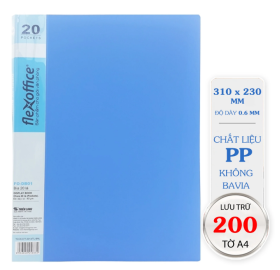 Bìa nhựa 20 lá Thiên Long FO DB-01 (loại 1)