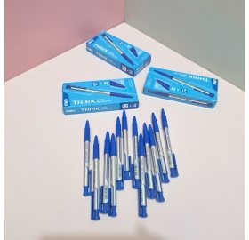 Bút Bi Bấm Deli Q29-BK nét 0.7mm màu xanh