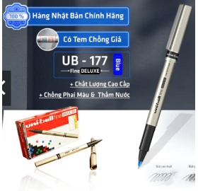 Bút bi nước Uni-ball Fine Deluxe UB177 màu xanh chính hãng 