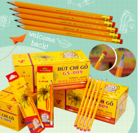 Bút chì đen 3B thân vàng Gstar (loại tốt)