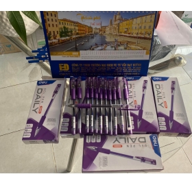 Bút Gel DELI Màu Tím C6600S