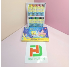 Bút sáp 24 màu hình bọt biển Deli EC219-24