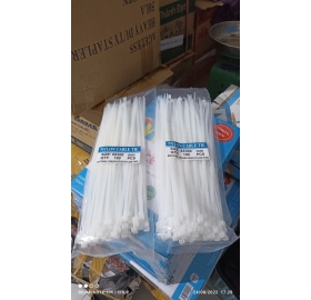 Dây rút nhựa trắng 8x300mm (100 sợi)