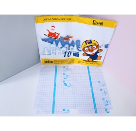 Decal nhựa bọc sách giáo khoa 38*28cm Eras E455 