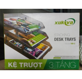Kệ 3 tầng trượt mica Xukiva 169.3