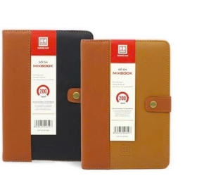   Sổ da Hồng hà A5 4608 màu nâu, nâu đen