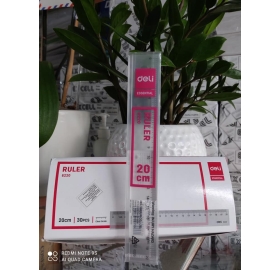THƯỚC KẺ MICA DELI 20CM