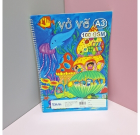 Vở vẽ A3 lò xo Eras E77100 (DL100)